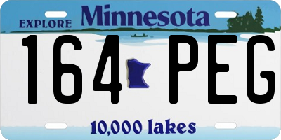 MN license plate 164PEG