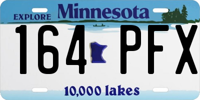 MN license plate 164PFX
