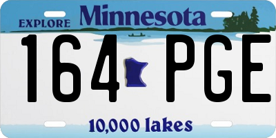 MN license plate 164PGE