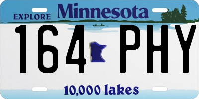 MN license plate 164PHY
