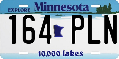 MN license plate 164PLN