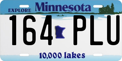 MN license plate 164PLU