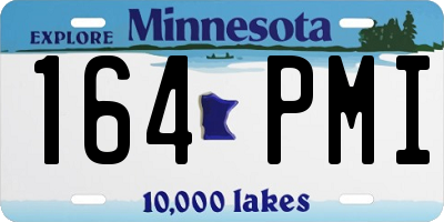 MN license plate 164PMI