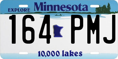 MN license plate 164PMJ