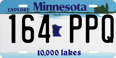 MN license plate 164PPQ