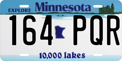 MN license plate 164PQR