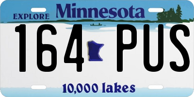 MN license plate 164PUS