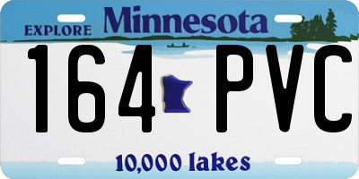 MN license plate 164PVC