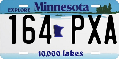 MN license plate 164PXA