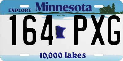 MN license plate 164PXG