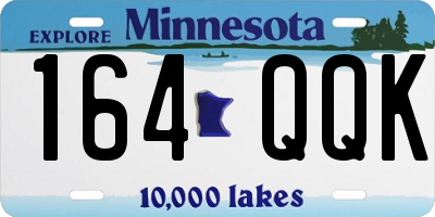 MN license plate 164QQK
