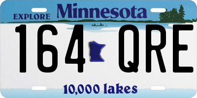MN license plate 164QRE