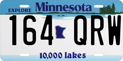 MN license plate 164QRW