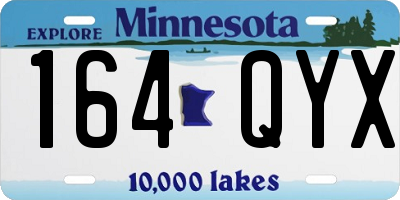 MN license plate 164QYX