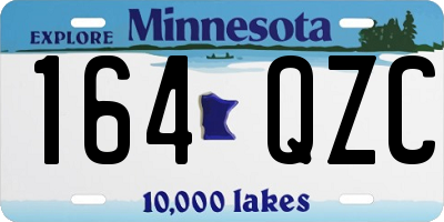 MN license plate 164QZC