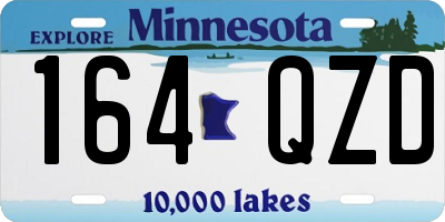 MN license plate 164QZD
