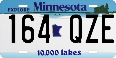 MN license plate 164QZE
