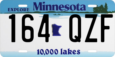 MN license plate 164QZF