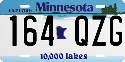 MN license plate 164QZG