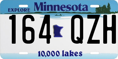 MN license plate 164QZH
