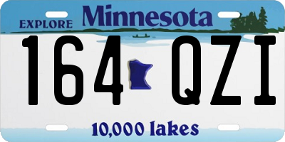 MN license plate 164QZI