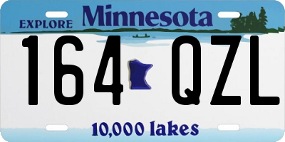 MN license plate 164QZL