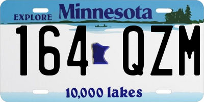 MN license plate 164QZM