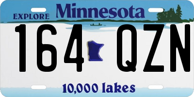 MN license plate 164QZN
