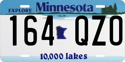 MN license plate 164QZO