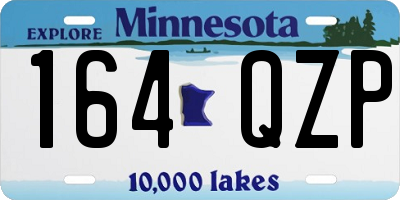 MN license plate 164QZP