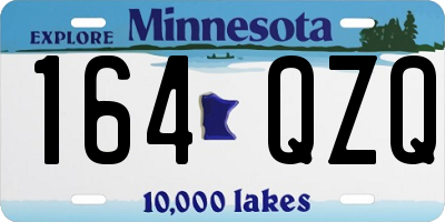 MN license plate 164QZQ