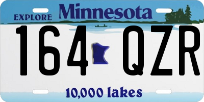 MN license plate 164QZR