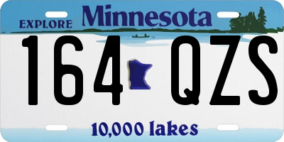 MN license plate 164QZS