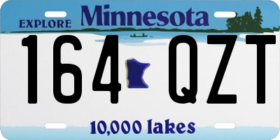 MN license plate 164QZT