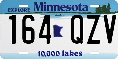 MN license plate 164QZV