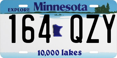MN license plate 164QZY