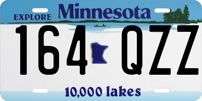 MN license plate 164QZZ