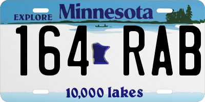 MN license plate 164RAB