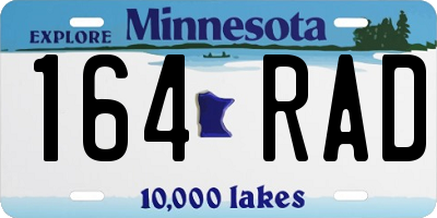 MN license plate 164RAD