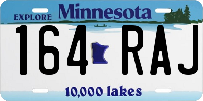 MN license plate 164RAJ