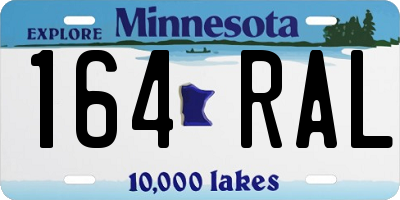 MN license plate 164RAL