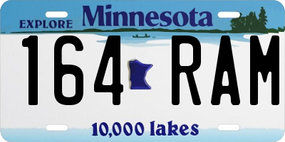 MN license plate 164RAM