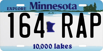 MN license plate 164RAP