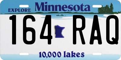 MN license plate 164RAQ