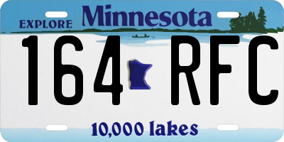 MN license plate 164RFC