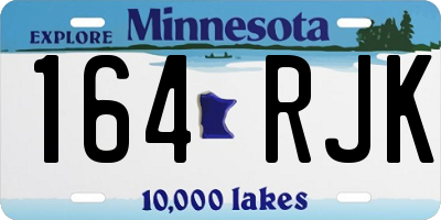 MN license plate 164RJK
