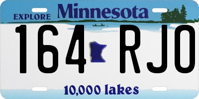 MN license plate 164RJO