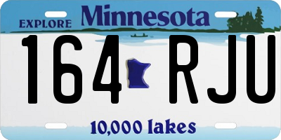 MN license plate 164RJU