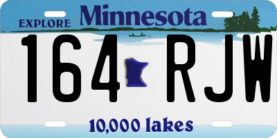 MN license plate 164RJW