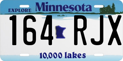 MN license plate 164RJX